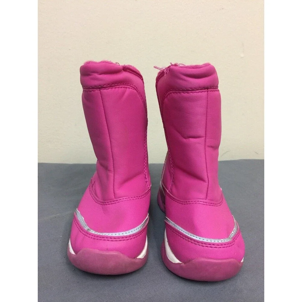 Lands' End girls pink snow boots size US 7 M